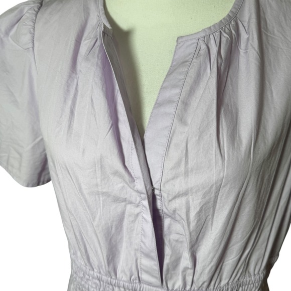 Quince 100% Organic Cotton Poplin Tiered Maxi Dress Pastel Lilac Size Large NWT - Picture 14 of 16